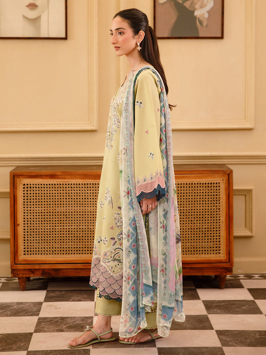 3 Pc Unstitched Embroidered Lawn Suit | Nyrella Lawn '26| CN-05