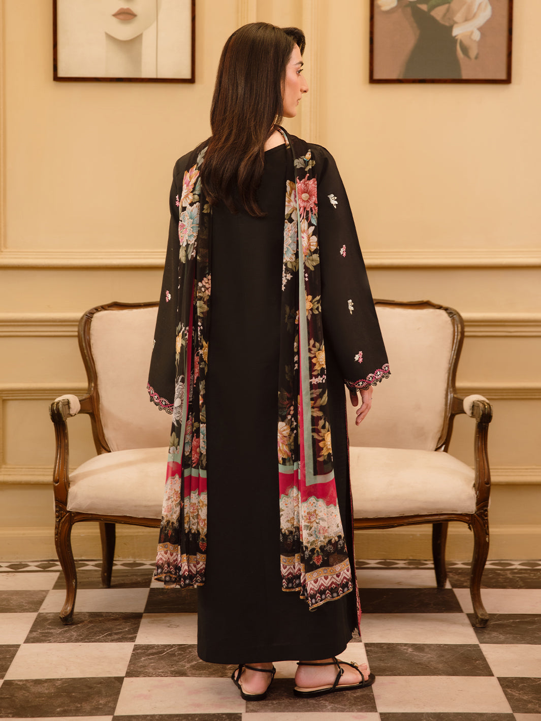 3 Pc Unstitched Embroidered Lawn Suit | Nyrella Lawn '26| CN-01