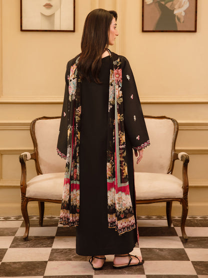 3 Pc Unstitched Embroidered Lawn Suit | Nyrella Lawn '26| CN-01