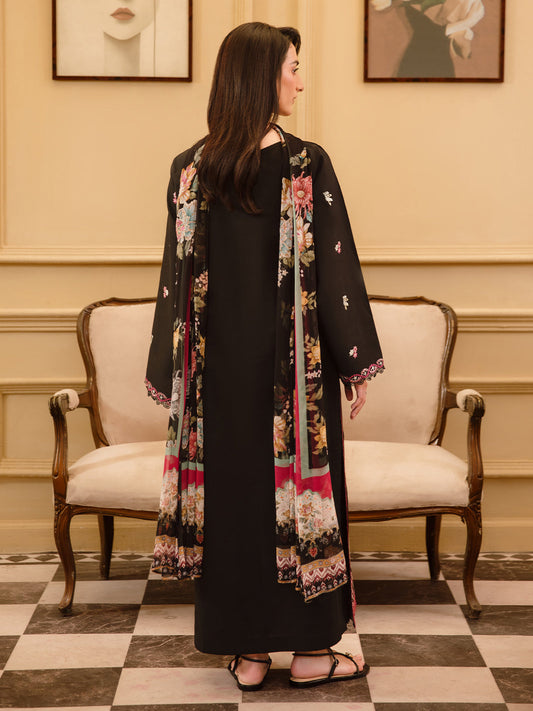 3 Pc Unstitched Embroidered Lawn Suit | Nyrella Lawn '26| CN-01