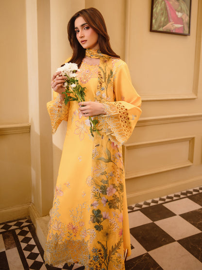 3 Pc Unstitched Embroidered Lawn Suit | Nyrella Lawn '26 | CN-02