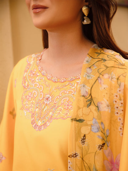 3 Pc Unstitched Embroidered Lawn Suit | Nyrella Lawn '26 | CN-02