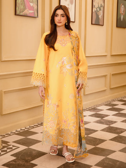3 Pc Unstitched Embroidered Lawn Suit | Nyrella Lawn '26 | CN-02