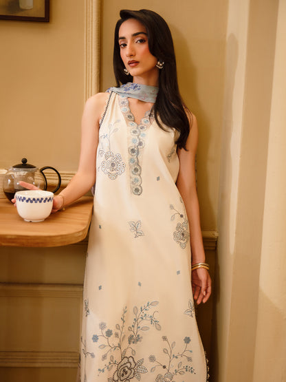 3 Pc Unstitched Embroidered Lawn Suit | Nyrella Lawn '26 | CN-03