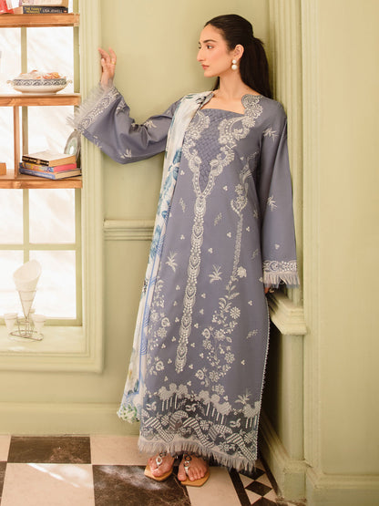 3 Pc Unstitched Embroidered Lawn Suit | Nyrella Lawn '26| CN-06