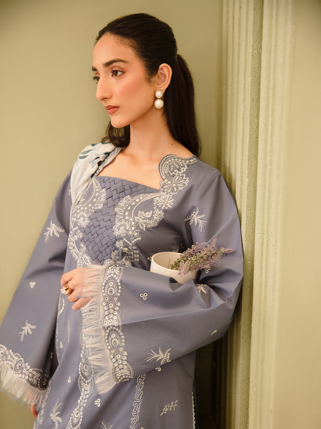 3 Pc Unstitched Embroidered Lawn Suit | Nyrella Lawn '26| CN-06