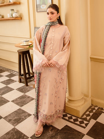 3 Pc Unstitched Embroidered Lawn Suit | Nyrella Lawn '26| CN-07