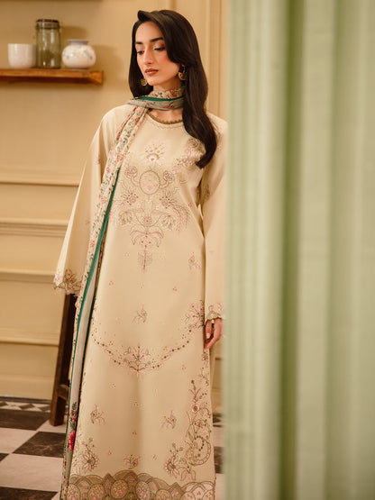 3 Pc Unstitched Embroidered Lawn Suit | Nyrella Lawn '26| CN-08
