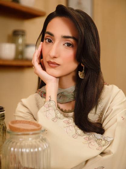 3 Pc Unstitched Embroidered Lawn Suit | Nyrella Lawn '26| CN-08
