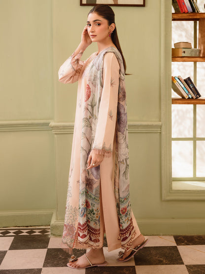 3 Pc Unstitched Embroidered Lawn Suit | Nyrella Lawn '26| CN-09