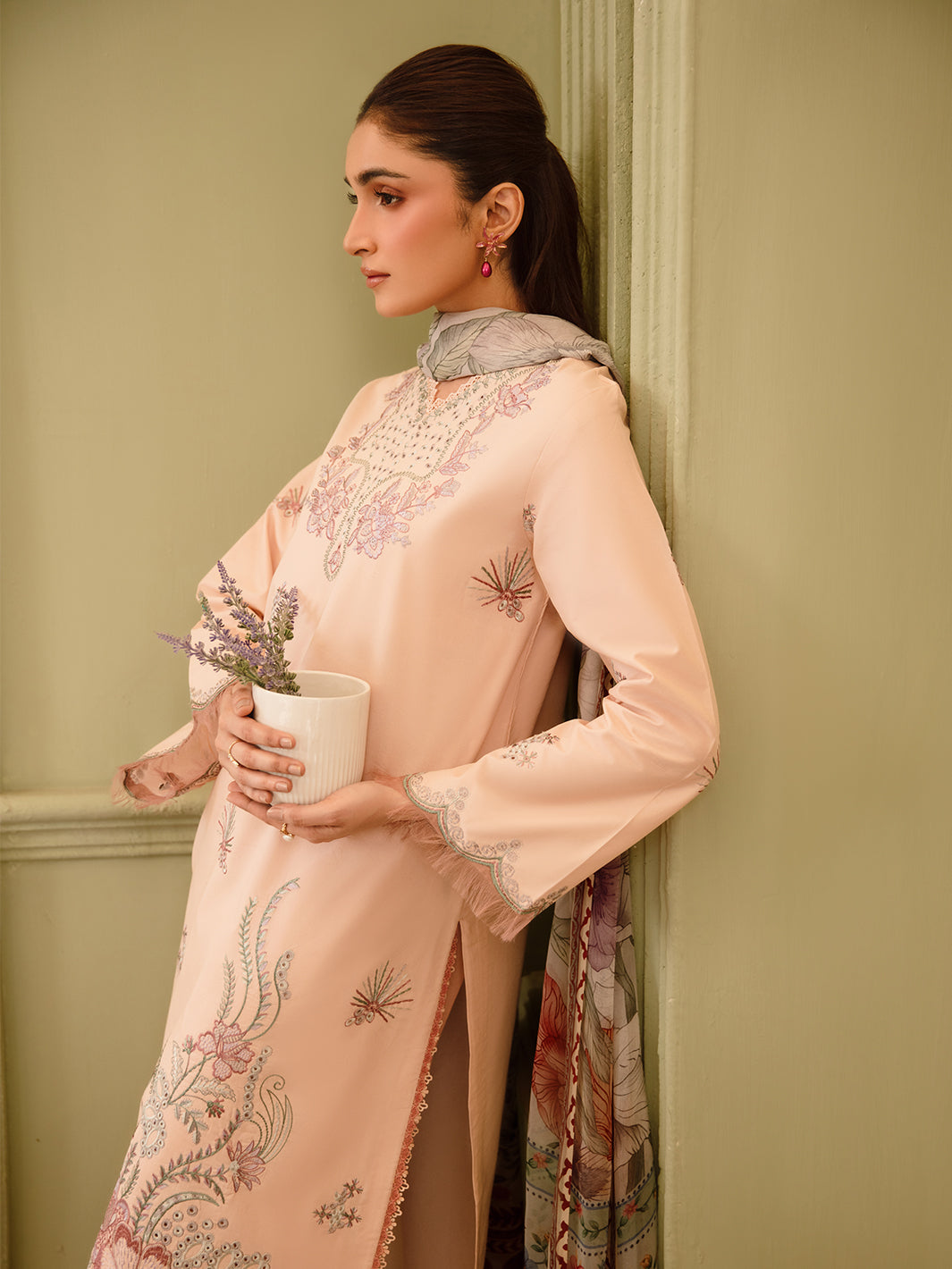 3 Pc Unstitched Embroidered Lawn Suit | Nyrella Lawn '26| CN-09