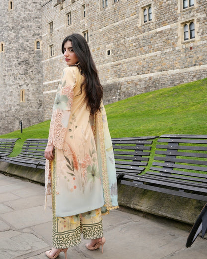 Unstitched Embroidered Lawn 3 Piece Suit AZ26ULP 11