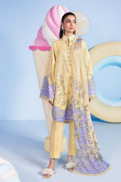 3 Pc Unstitched Embroidered Lawn Suit | m/basics by Maria B | MB-CUSV13-01A