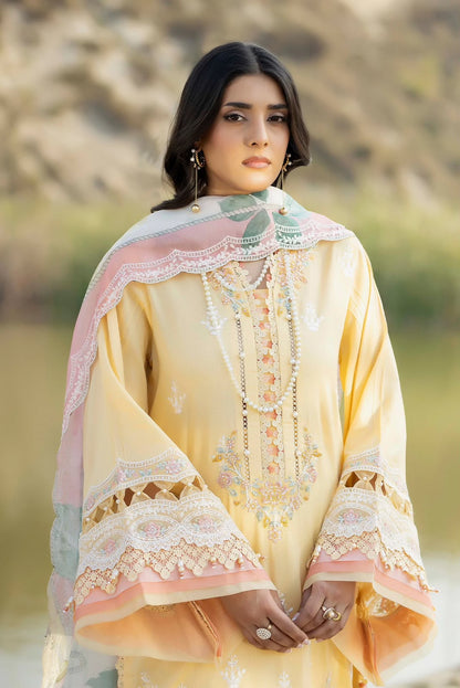 Adans libas lawnkari embroidered lawn edit’26-LAWNKARI-D7